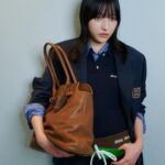 Hanna Chan Instagram - @miumiu school girl maybe🩵 #MiuMiuSS24