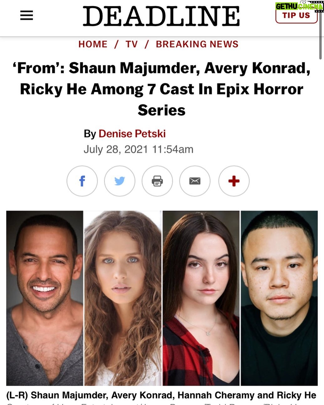 Hannah Cheramy - 3 Likes - So excited to share that I will be playing “Julie” on @epix new TV Series “From” AHH🎉 Check out the article on Deadline to read all about it :)