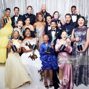 Hannah Zeile Instagram - GOD IS GOOD! Thank you members of @sagaftra for the incredible honor and @sagawards for an unforgettable night with my @nbcthisisus family! Back to back baby, we did it!!!!!!
