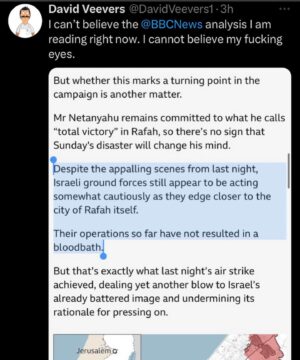 Hannah Al Rashid Instagram - I am thankful for those who are able to articulate this collective feeling of disgust and rage when the words fail to escape my own mouth.

All I have is profanities for genocide apologists, Zionist sympathisers and those whose hearts have turned to stone in the face of Palestinian suffering. Fuck all of you.

Resist. Boycott. Prayers. 🇵🇸🤍