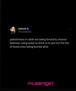 Hannah Al Rashid Instagram - I am thankful for those who are able to articulate this collective feeling of disgust and rage when the words fail to escape my own mouth.

All I have is profanities for genocide apologists, Zionist sympathisers and those whose hearts have turned to stone in the face of Palestinian suffering. Fuck all of you.

Resist. Boycott. Prayers. 🇵🇸🤍