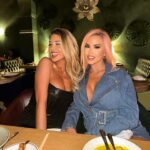 Hannah Elizabeth Instagram – With my gorj girlie 💖 @evegale . Fab night with my islanderz 🌴😝🥳 .
.
.
.
.
#loveisland #pinkhair #glam