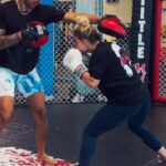 Hannah Goldy Instagram – Had a blast with @leealves.boxe 🖤