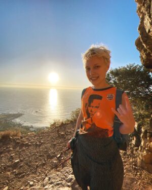 Hannah van der Westhuysen Instagram - Highly recommend hiking only in sandals and binbags for that vie ou mort je ne sais quoi xxxx