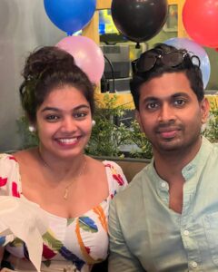 Haritha Nair Instagram - Happily inDEPENDENT on this Man❤️ Thank you for being the best Fiancé❤️ Thank you for making my 28th the best❤️ Long message alert in dm😛