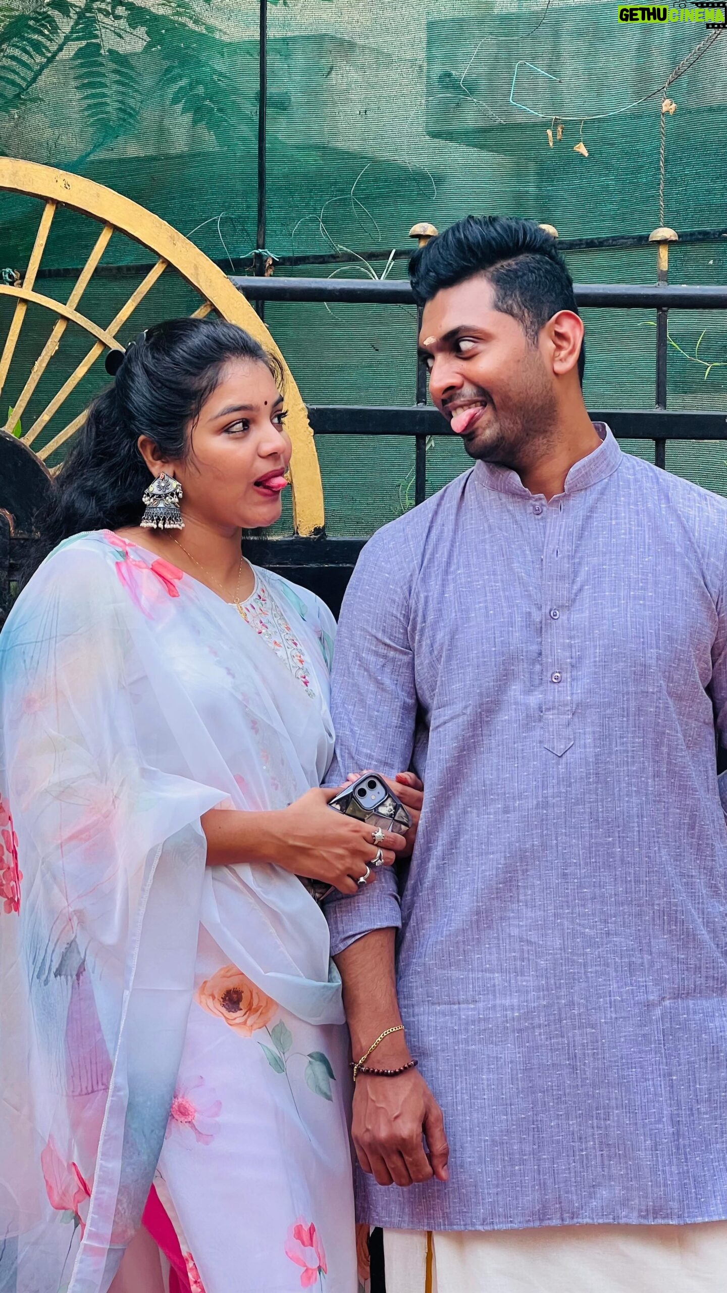 Haritha Nair - 5.7K Likes - Here's to our first Vishu together🌼❤️
Anything for vishu kaineetam😛
Thank you for keeping the child in me alive😘I love you❤️