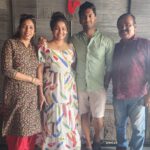 Haritha Nair Instagram - Lunch date with Fam💕 (2/3) My Parents have been biggest pillar of strength and support throught!! Thank you Amma Acha for making me who I am. Specially mentioning @nair00905 my Amma who I fight with every single day😛 she's my best friend😘 With every birthday,one thing that hits is how my parents are ageing too with me!! Hence I wanted to spend few hours of the day with them. Last birthday I was selfish enough to go for a solo trip but this year I made it a point to celebrate it with my loved ones Swipe onto the 3rd picture to see the cutest addition to our small family. You complete us💞 @sanoj_riyan