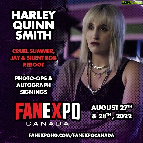 Harley Quinn Smith Instagram - ONE WEEK FROM TODAY, I will be in Toronto at Fan Expo!!! Link in my bio to preorder pictures with just me or paired up with my dad and I ❤️ can’t wait to meet you all and eat vegan poutine!!!!!