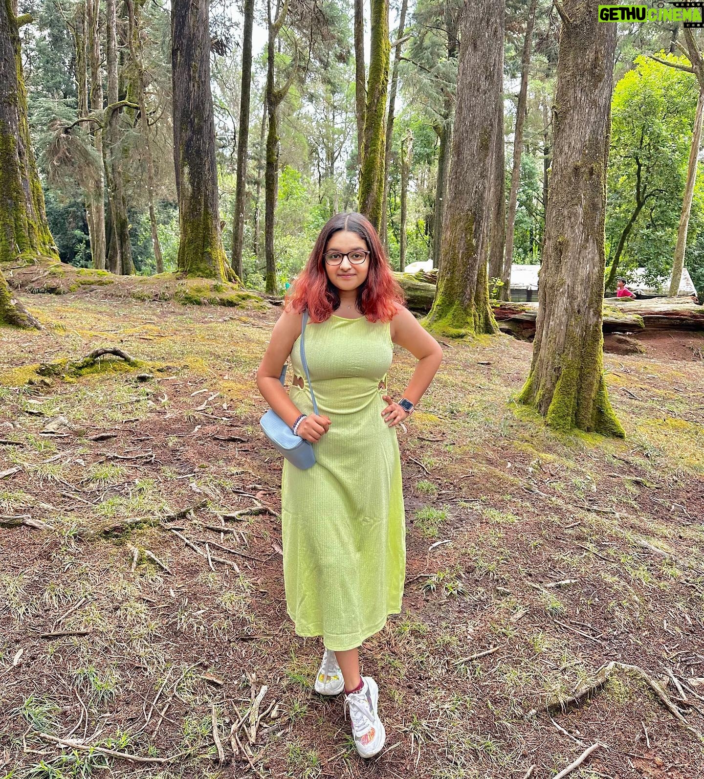 Harshita Ojha Instagram - In love with the fit 💚 #outfit #nature #forest #harshitaojha