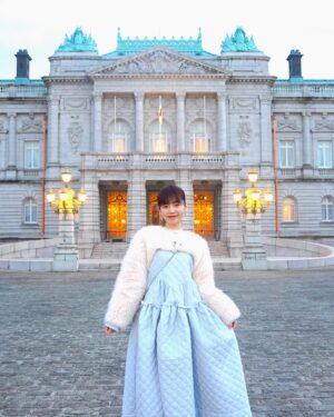 Haruka Shimazaki Instagram - 🏰🩵
Stylist @hao_yoshienunoda 
H&M @mihomatsudahm