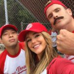Hassie Harrison Instagram – Me and the dudes are back at it again for a new episode tonight just in case anyone’s looking for a laugh.
And contrary to how it may appear, no one was punched in the making of this photo.