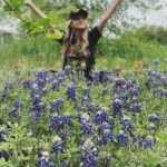 Hassie Harrison Instagram - Bluebonnet therapy. Hope everyone is hanging tough and in high spirits. 💙