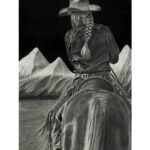 Hassie Harrison Instagram - this guy’s is a weapon with a pencil. feeling incredibly honored to be the source of inspo for this piece and even more excited that I get to frame the original at home. 🥰 #repost @austinchavezart ・・・ Well it took a while but its finally done. "Spirit of the West" was inspired by my favorite show, @yellowstone and @hassieharrison. I wanted to step away from my typical wildlife art and attempt a more western themed piece. Its a 24x16 inch charcoal drawing on @strathmoreart paper. I exclusively used @generalpencil products throughout the process. You can get your print now on my Etsy. Link in the bio!