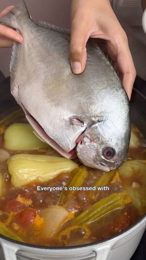 Haven Everly Instagram - 🐟 Have you tried SINIGANG yet? Comment“POMPANO” and I’ll DM you the recipe on how to make it FROM SCRATCH 

If you’re a fan of sour soups, you gotta try sinigang. It’s typically tamarind based, but can also be made with different sour fruits. I’ve even had guava sinigang in the past!

@haven_everly adjusted this Filipino sinigang recipe the way she liked it…which is EXTRA SOUR! Definitely Filipina-approved.

We both chose fish for the protein since it cooks really quickly, plus pompano   sinigang is BOMBBB

#sinigang #filipinofood #tamarindsoup #soursoup #tamarindrecipes #filipinosnacks