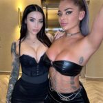 Hayley Davies Instagram - Tight squeeze 👀 @itshayleydavies @willlowharper comment a 🔥 emoji if we can come up and to your floor ;) . . . #elevatorselfie #elevatorgirl #fyp #viral #girlswithtattoos
