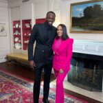 Hazel Renee Instagram - WOW! What An Experience Con Mi Amor At The @whitehouse !! Always Grateful To Share In These Moments With You @money23green Congratulations💚 What A Honor For The Champs Feeeelinnngggg Very Presidential ✨ SN: @vp knew exactly who I was wearing and shared her love of the shoulder pads with me. -Nancy Pelosi knew who I was and came up to me and said how my man is her favorite and she loves the way he plays….I’m just sayin lol -I took a bunch of napkins out of Jackie O restroom because the secret service told me to🤷🏽‍♀️ The Details on Big Pink💖 Suit: @sergiohudson Dressed By: @marisabakernm @codeconciergela Glam By: @hairbypkk @enhancedbyteisha D’s Custom Suit: @richfresh #DubNation #Warriors #WhiteHouse #BarbieCore💞
