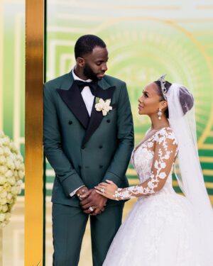 Hazel Renee Instagram - Out Of All The Things In 2022 The Best Part Was Getting Married To My Person. Not A Title But THEE Person I Need When I’m Up. When I’m Down. To Vent To. To Laugh With. To Cry On. To Smile At. To Turn Up With. To Cuddle Up With. To Argue. To Love On. To Do This Here Life With!!

All I Know Is Marriage Is NOT For The Weak! Everyday It’s A Choice To Do Right By Someone Else. To Be Selfless And To Place Someone In Your Shoes And Be Kind And Show Up To Give Them Unconditional Love. To Love Them Through Their Flaws. To Make Room For Mistakes. To Learn And Grow Together. To Remove The Pressure Of Being Perfect And Let Your Hair Down. To Trust Without Limits. To Have A Partner To Weather The Storm With While Embarking On The Beautiful Days. To Make Life Brighter and Easier For. To Continue To Pray Over And Uplift Even When Things Just Seem Outta Whack. 

My Person. My Bestfriend. My Husband. MI AMOR. We Are The Same Type Of Wild But Differ In Taste Buds. @money23green You Have Changed Me From Elsa To MamaB While Still Allowing Me To Be ME. I Can’t Thank God Enough For YOU! I Love You Always💚 Look What Just Having Fun Turned Into When That Fork In The Road Came Stared At Me! Thank You To Our Family & Close Friends That Shared In & Supported Our Journey & Big Weekend! It Was Thee Littest🔥😜 #ForeverSeeingGreen #BlackLove  #WeGoinBeLivingLikeThisForTheRestOfOurLIVES 💚

Wedding Planner: @diannvalentine 
Photographer: @ravieb @stanlophotography 
Makeup: @enhancedbyteisha 
Hair: @darealterrencedavidson 
Wedding & Reception Gown Of My DREAMS: @inesdisanto 

MADE IT TO VOGUE! VOGUE YALL!! Link Lives Forever: https://www.vogue.com/slideshow/draymond-green-hazel-renee-san-diego-wedding?fbclid=PAAaaeh-0pN4CWPJNvTN0CGNyMGFd5SJ54QT5DhQLSXZ0XDa4xg7qPHo_3wDM