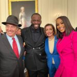 Hazel Renee Instagram - WOW! What An Experience Con Mi Amor At The @whitehouse !! Always Grateful To Share In These Moments With You @money23green Congratulations💚 What A Honor For The Champs Feeeelinnngggg Very Presidential ✨ SN: @vp knew exactly who I was wearing and shared her love of the shoulder pads with me. -Nancy Pelosi knew who I was and came up to me and said how my man is her favorite and she loves the way he plays….I’m just sayin lol -I took a bunch of napkins out of Jackie O restroom because the secret service told me to🤷🏽‍♀️ The Details on Big Pink💖 Suit: @sergiohudson Dressed By: @marisabakernm @codeconciergela Glam By: @hairbypkk @enhancedbyteisha D’s Custom Suit: @richfresh #DubNation #Warriors #WhiteHouse #BarbieCore💞