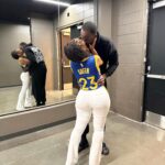 Hazel Renee Instagram – BESOS😘AHHHH Fire #Game7 @money23green Get Down To That Black Jogger…It’s WAR! OTTN #Warriors 💙💛