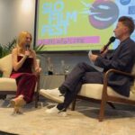 Heather Graham Instagram - Thank you @slofilmfest for giving me the King Vidor award for career achievement in film and screening my new movie Chosen Family! And thanks @christophergardner for your thoughtful questions, you are such an amazing journalist! ❤️🎥💫😘💕🥰🎉🙏