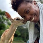 Heather Headley Instagram - My in-loves live in the countryside. Every few years, a fawn gets abandoned, and my sweet Father-in-love takes over and raises it until its ready to be sent back to the woods. This year, they have these two. And with the treatment, care, and love they’re getting, they may never leave this family. I wouldn’t. Actually…I haven’t 😄! #happymonday #deer #countrylife