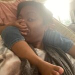 Heather Headley Instagram - It’s a beautiful, rainy #sunday! The kind i love! So, I told my precious buddy that we should watch a movie together. And this is how she’s chosen to watch the movie…😃! #happysunday #iloveher #girl #girlmom #mommydays #rainyday
