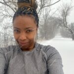 Heather Headley Instagram - The early bird gets the first, fresh, fallen #snow! I actually feel lucky to have made the first tracks on the road today. It’s so #beautiful out here! I think we may win the ‘beautiful weather’ title today. #blizzard #beauty ❄️ #wednesday