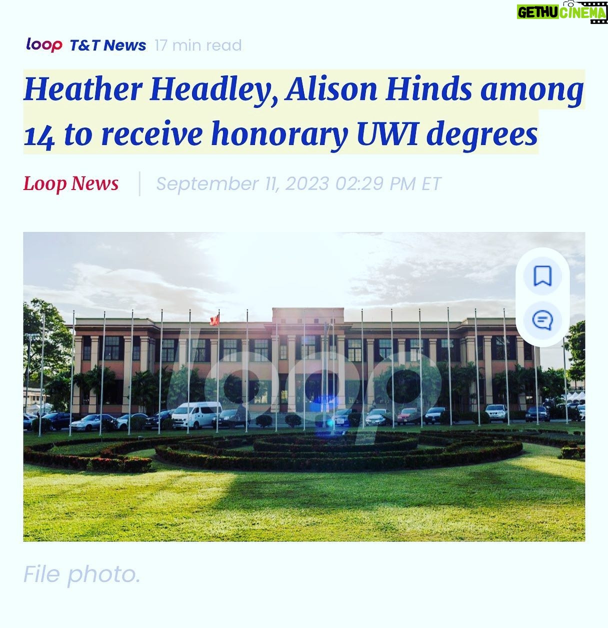 Heather Headley Instagram - Growing up in Trinidad, this was one of my dreams: To have the grades, ability, finances, opportunity to one day be able to attend the University of the West Indies. We moved to America, and my educational journey took me to another amazing institution, but UWI, still stirs up something in me. I know prominent people of #Trinidad, the #Caribbean, and beyond who have gone there. I have family members who have studied there. Even work there. So, you can imagine how humbled I am to be honored in such a way by the university. It’s amazing to be in such a company of Caribbean notables, and also to join with the graduating class as they begin their own notable journeys outside of the university. Thanks to #UWI. I’m going to make my children call me Dr. Headley…just because I feel like they should. They should be relieved. They were getting so aggravated every time I demanded they refer to me as, Your Royal Highness 😄! @uwi_staugustine @loopnewstt