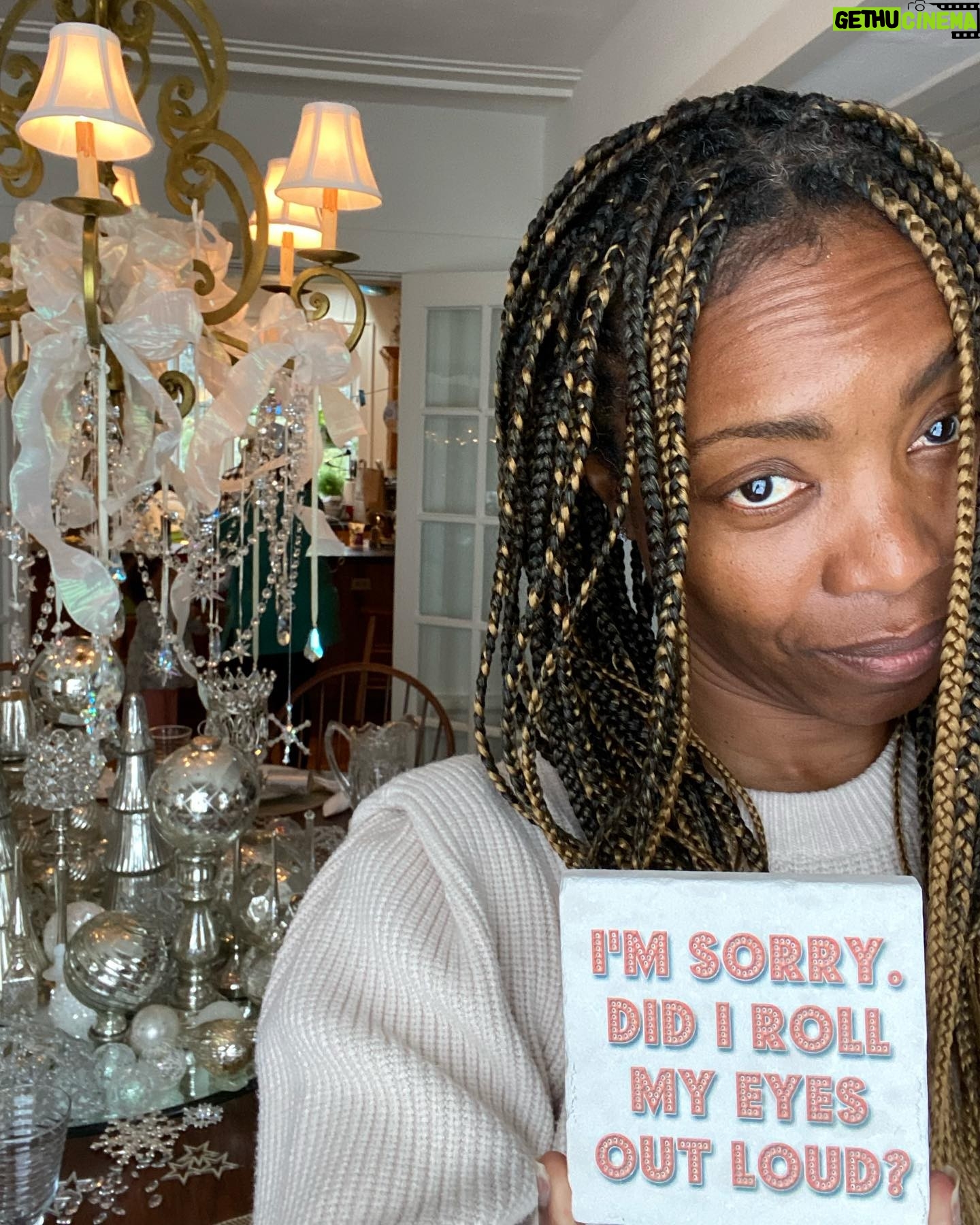 Heather Headley Instagram - We’re celebrating our extended family’s #christmas today because it had to be cancelled during Christmas due to you-know-what (I can’t say that word c-word anymore…). Anyhow, my mother-in-love slipped this goody into my stocking, and it may be the definition of my life 😏! #merrychristmas in #january!