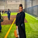 Heather Headley Instagram - When we were first married, my sweet #husband told me that he had a vision for a state of the art #sports complex that was built, housed, supported in the heart of the city of #Chicago. Well, yesterday, I witnessed that vision settle itself into an amazing reality. And I stood on it, and in it, walked up to it, through it! @bythehandclub, @thegapc, @intentionalsports, @jasonheywardbaseballacademy, along with the help of many amazing donors, and city officials (all overseen and guided by a miraculous God 😉), partnered together and paved the way do just that. Chicago city Kids and their families, people within the community on the west side of Chicago now have access to one of the best sports facilities and coaching teams in the #country. There is also an extensive food pantry, a church, meeting rooms, courts, weight rooms, and the #bythehandclub, which does #AMAZING outreach for, and offers help, programs, tutoring, and a safe place to kids after school (check them out for more information). I’m so proud of my husband and everyone who persistently worked on this. So proud to have a part in it. So happy these kids, their families, and the community are honored with a safe and beautifully imagined place to call their own. And I’m so excited and mostly expectant to see all that comes from this. (This is the closest I should come to any field, court, or anything sports related…#notmylane 😉). (For a video tour, and a little history of the development, check out @intentionalsports) #proudwife