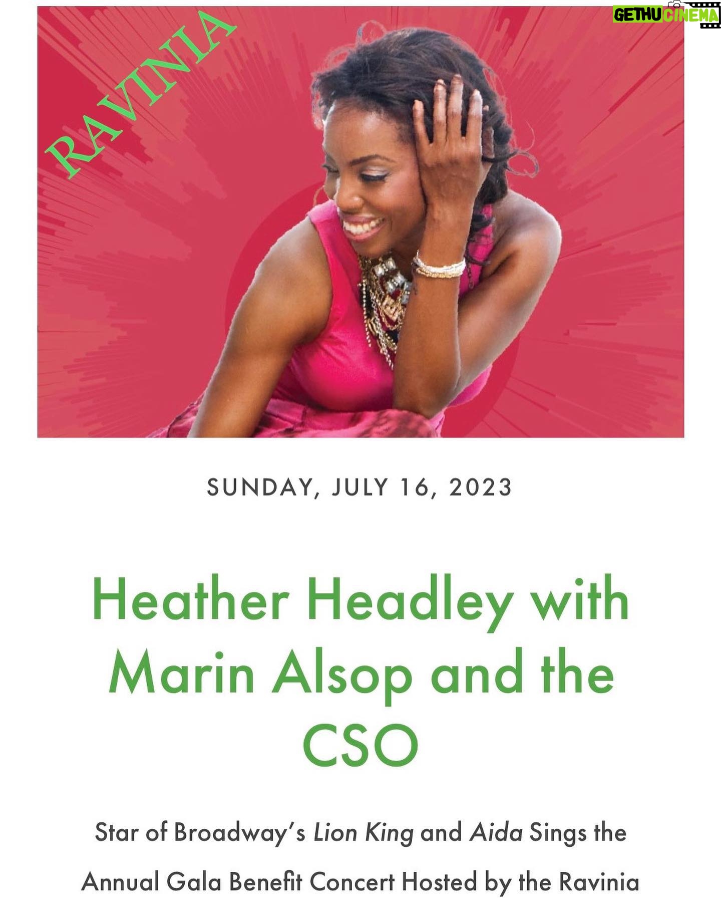 Heather Headley Instagram - My voice is a giving a little attitude, so I’m in athletic mode…two-a-days (at least). So, here’s the second warm up of the day, because next #Sunday… It’s #Chicago. It’s #Ravinia It’s the @chicagosymphony With @marinalsop.conductor And a surprise guest I invited, who I can’t wait to share the stage with, and who told me to #strapin because we are getting ready to #SING!! So, I’m #warmingup! #happysunday
