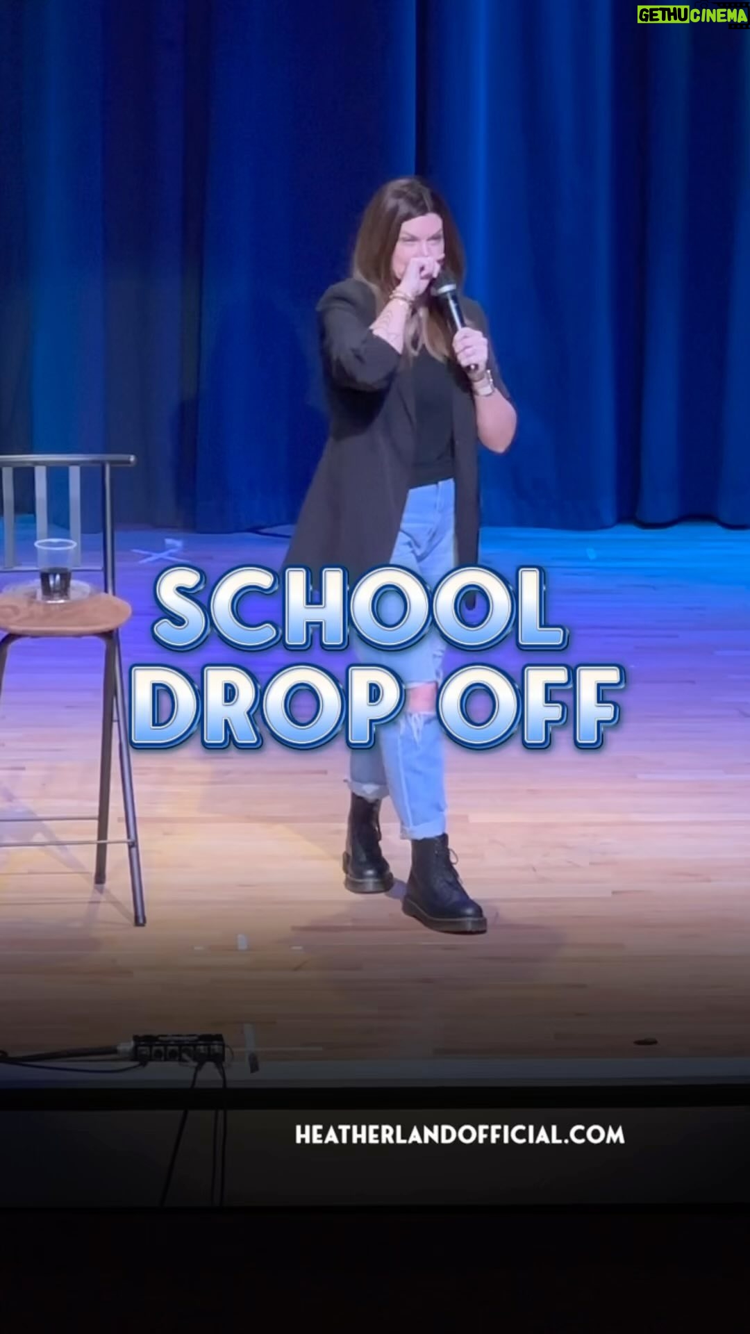 Heather Land Instagram - School Drop off…..