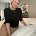 Heather Land Instagram - I have been getting the best sleep thanks to this 365 blanket from @muslincomfort by @theshylamichelle. I can finally sleep under a blanket that is temperature-regulating (perfect for my menopausal self) and I stay cozy (not sweaty) ALL NIGHT LONG! This blanket is also oversized and fits my Cali king bed beautifully. #muslincomfort Although this product was gifted to me, the opinions here are uniquely my own after having actually used and tested the product. (And you can get 10% off with the link in bio)