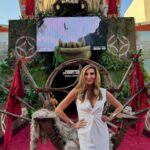 Heather McDonald Instagram - At a movie premiere tonight! Dress is @halston @inez shoes bag @tomford earrings @trinaturk I’m getting the #juicyscoop on #kingdomoftheplanetoftheapes