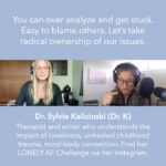 Heather Thomson Instagram – in MY heart 💙 Dr. Sylvia K 

Now Playing ▶️ iheartradio

Dr Sylvia K works to show her client’s what’s truly possible so that they can move past self-limiting beliefs and step towards the direction of healing, purpose, and confidence. 

Dr. Sylvia’s experience as a therapist and former lead behavioral health clinician at Mount Sinai Hospital strengthens her ability to connect with people and empathically listen to their narratives.  Her techniques, such as —90 Seconds to Calm help people to better manage the impact that stress, trauma, and loneliness can have in our lives. 

She truly simplifies the likes of brain health, psycho-therapy, and coaching , and adds a dash of spirituality to help people better understand themselves. 

Her education encompasses a broad approach to a better understanding of the impacts of loneliness, unhealed childhood trauma, and the mind-body connection. 

Her techniques, help clients better manage stress and live a more fulfilling and confident life and shes’s is in MY heart!

#inMYheart #DrSylviaK 
#heatherthomson #playingnow #lonelyaf #mindbodyconnection #managestress #unhealedtrauma #brainhealth #💙#iheartradiopodcast