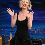 Heidi Gardner Instagram - I remember sitting on the living room carpet eating popcorn and cantaloupe at my Mamo and Bampo’s and we would watch The Tonight Show. This was so special. Thank you @jimmyfallon @fallontonight
