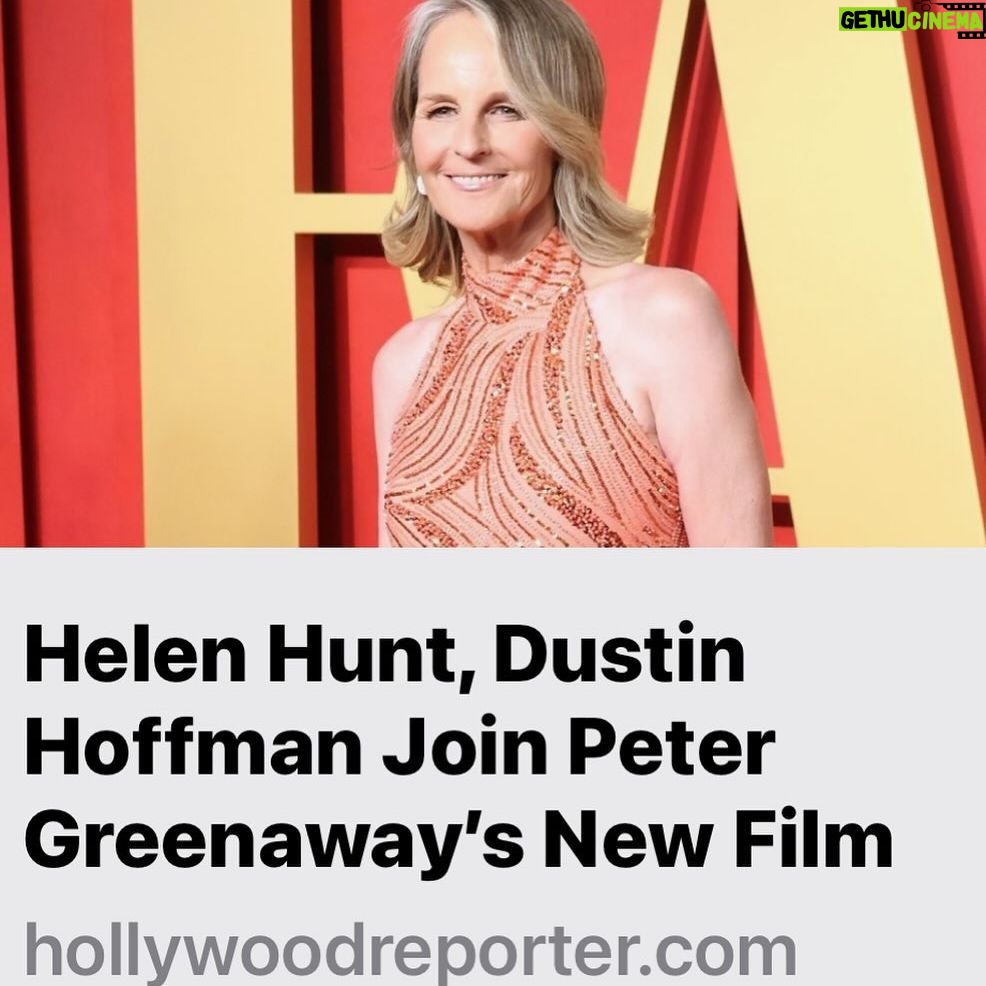 Helen Hunt Instagram - In Italy making a movie like no other! Song picked by Miranda Dimase Nordling @nakedandonfire @sonormusiceditions “Business” IMark4 Thanks @hollywoodreporter #petergreenaway #saskiabodekke #dustinhoffman @sofisia7 @thejonnodavies @giacomo_gianniotti