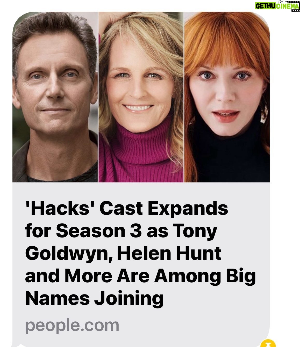 Helen Hunt - 4K Likes - I got to be on Hacks!!!
It airs this Spring!