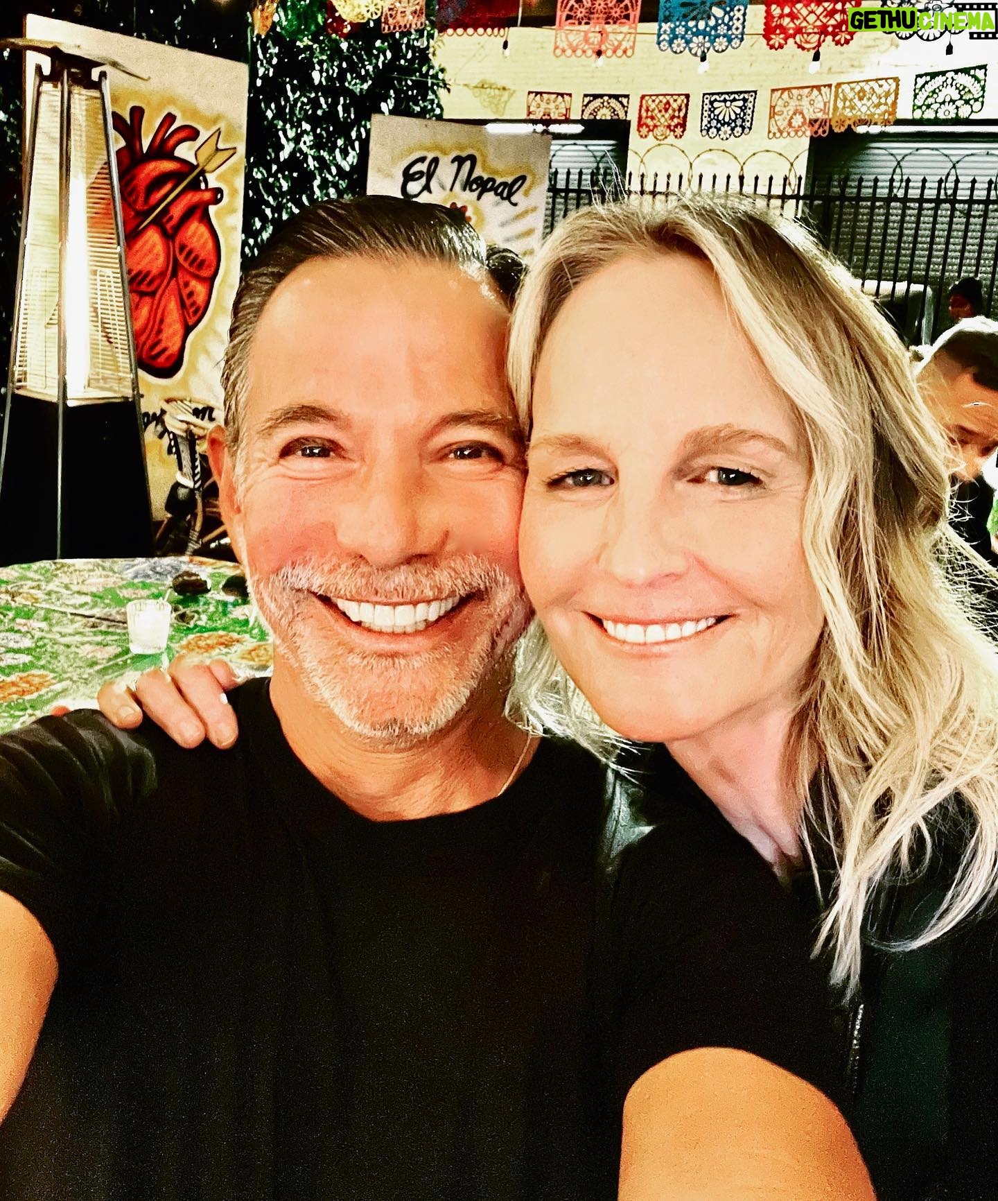 Helen Hunt - 5.9K Likes - This is my friend Cortes Alexander. He’s an extraordinary singer and he’s playing at The Write-off Room in Los Angeles this Saturday night.
In addition to singing he can photo shop the shit out of a picture until we look like this!!
Go to Eventbrite for tix!