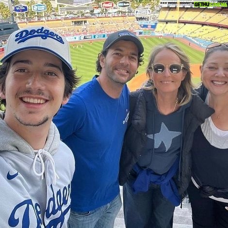 Helen Hunt - 3.9K Likes - What a game!! (That’s all I’m gonna say for people like me who record and watch later) These photos were from a minute ago but so fun to see our boys in 💙