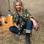 Helen Skelton Instagram - So much love for this little Pygmy …. We will keep you posted on how the little goat goes over the next few nights. @onthefarmc5 continues tomorrow and Friday 8pm @channel5_tv #farming #yorkshire #goats #pygmy #spring