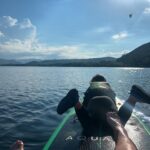 Helen Skelton Instagram - RIP the play station ☠️😂 No chance ….. but in between 😂🤯 🚣🗻🌞🕶️ #SUP #paddle #lakes #outdoors #freshair #lakedistrict #weekends #memories