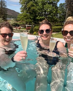 Helen Skelton Instagram - Absolutely beautiful, laughter filled day celebrating @amy.cowin birthday, forty years of having you as my pal. We have seen a lot of life 😜😆, of the many things I love about you it’s your ability to see the funny side of everything. 😝😜😍😍 …..Only took us five months to lock a date in. ….Standard. Thanks for looking after us so well @lakedistricthotels @mizupanasian #lakedistrict #lodore #spa #spahotels #celebrations #birthday