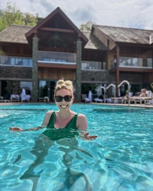 Helen Skelton Instagram - Absolutely beautiful, laughter filled day celebrating @amy.cowin birthday, forty years of having you as my pal. We have seen a lot of life 😜😆, of the many things I love about you it’s your ability to see the funny side of everything. 😝😜😍😍 …..Only took us five months to lock a date in. ….Standard. Thanks for looking after us so well @lakedistricthotels @mizupanasian #lakedistrict #lodore #spa #spahotels #celebrations #birthday