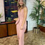 Helen Skelton Instagram – Frocks and faces … 
#bts PURELY for those asking… most clothes related questions start with .. “I have a wedding coming up, where’s the 💃👗 from”
I recycle a lot – my Mum can’t often get over the volume of clothes I hoard for so many years😂😂 but happy to tag recent bits Alex and Annabel bring together for me … 
@karen_millen pink dress @coast botanical blazer @riverisland pink waistcoat suit 
@nancyspencermakeup @alexandrayoungfashionstylist