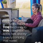 Helen Skelton Instagram – COMPETITION TIME! WIN this Luxury Tent Set Up! 
 
I’ve teamed up with GO Outdoors to give YOU the chance to WIN my luxury tent set up including a Berghaus Air 600XL Tent, and my 6 luxury camping must haves! Make sure to check out the link in the @gooutdoors bio to watch the full video of why these are my essentials for camping.
 

To enter, all you need to do is:
LIKE this post
FOLLOW @helenskelton and @gooutdoors
TAG the person who LOVES camping (the more tags, the better chances of winning!)
For an extra entry, RE-SHARE this post to your story!
 
What you will win:
Berghaus Air 600XL Tent
Berghaus Air Tent Carpet
Berghaus Maxi Stow Cupboard
Hi Gear Inflatable Two Person Sofa
Campingaz Elite Camping Chef Stove
Igloo Latitude Cooler
Hi Gear Infinity Air Bed
 
Follow the steps in the caption to enter. This competition closes Saturday 1st June at 11:59pm. Please be aware of any spam accounts. Please see Terms and Conditions in @gooutdoors bio. Good luck! #Ad #DiscoverFreedom #GOoutdoors