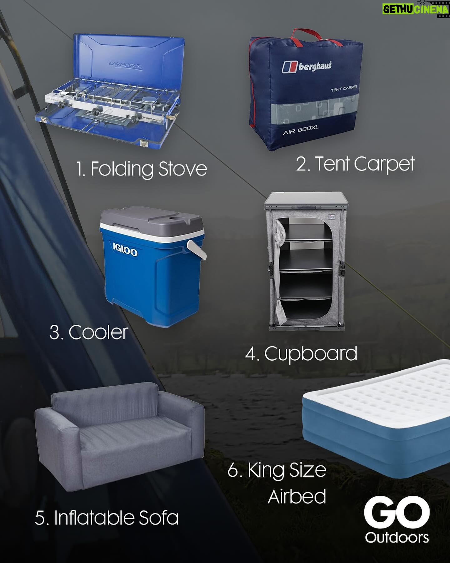 Helen Skelton Instagram - COMPETITION TIME! WIN this Luxury Tent Set Up! I’ve teamed up with GO Outdoors to give YOU the chance to WIN my luxury tent set up including a Berghaus Air 600XL Tent, and my 6 luxury camping must haves! Make sure to check out the link in the @gooutdoors bio to watch the full video of why these are my essentials for camping. To enter, all you need to do is: LIKE this post FOLLOW @helenskelton and @gooutdoors TAG the person who LOVES camping (the more tags, the better chances of winning!) For an extra entry, RE-SHARE this post to your story! What you will win: Berghaus Air 600XL Tent Berghaus Air Tent Carpet Berghaus Maxi Stow Cupboard Hi Gear Inflatable Two Person Sofa Campingaz Elite Camping Chef Stove Igloo Latitude Cooler Hi Gear Infinity Air Bed Follow the steps in the caption to enter. This competition closes Saturday 1st June at 11:59pm. Please be aware of any spam accounts. Please see Terms and Conditions in @gooutdoors bio. Good luck! #Ad #DiscoverFreedom #GOoutdoors
