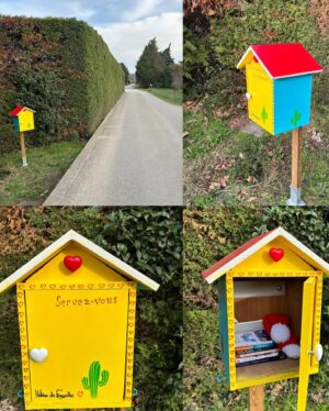 Hélène de Fougerolles Instagram - Mon cadeau d’anniversaire: une boîte à cadeaux! (On prend et on dépose! Livres, objets, jouets fruits ou légumes du potager quand on en a trop!☺️) !Merciiiii Thierry pour la fabrication de cette merveille ☺️🙏🏻💖