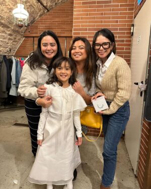 Helga Krapf Instagram - Another milestone: Amelie’s first holy communion. 🙏🏼 She was so excited for this and was so kilig to finally get to try that “white thing” mommy always eats in mass. 🙈😆😅

Made sure she got a piece of home with her by letting her wear a custom made Filipiniana inspired @thehouseofenchante dress. She looked like a little priestess 😍 Her candle is from Portugal, blessed at Our lady of Fatima which we then designed together using wax paper. The cake was made by me with the help of @puratosph 🤭 Only the best for my little miss. 👧🏻 

Thank you to our family and friends, and to those who helped make this happen. ☺️

To Amelie, Congratulations on your first holy communion. May God bless and protect you always my love. Love you to the moon and back. 🥰🙏🏼