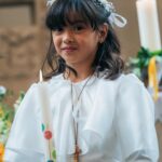 Helga Krapf Instagram - Another milestone: Amelie’s first holy communion. 🙏🏼 She was so excited for this and was so kilig to finally get to try that “white thing” mommy always eats in mass. 🙈😆😅 Made sure she got a piece of home with her by letting her wear a custom made Filipiniana inspired @thehouseofenchante dress. She looked like a little priestess 😍 Her candle is from Portugal, blessed at Our lady of Fatima which we then designed together using wax paper. The cake was made by me with the help of @puratosph 🤭 Only the best for my little miss. 👧🏻 Thank you to our family and friends, and to those who helped make this happen. ☺️ To Amelie, Congratulations on your first holy communion. May God bless and protect you always my love. Love you to the moon and back. 🥰🙏🏼